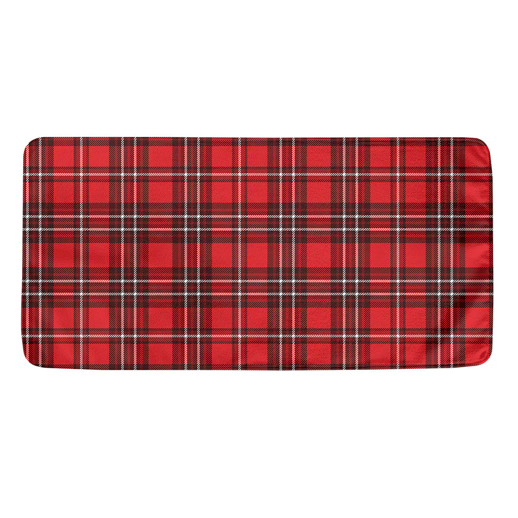Red And White Tartan Pattern Print Towel