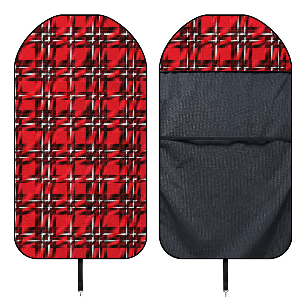 Red And White Tartan Pattern Print Waterproof Car Seat Cover