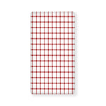 Red And White Tattersall Pattern Print Baby Crib Sheet