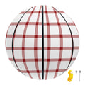 Red And White Tattersall Pattern Print Basketball
