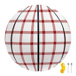Red And White Tattersall Pattern Print Basketball