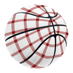Red And White Tattersall Pattern Print Basketball