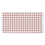 Red And White Tattersall Pattern Print Beach Towel