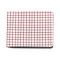 Red And White Tattersall Pattern Print Bifold Wallet