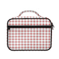 Red And White Tattersall Pattern Print Briefcase Bible Bag