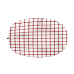 Red And White Tattersall Pattern Print Car Side Mirror Covers