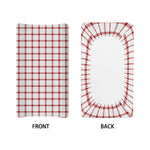 Red And White Tattersall Pattern Print Changing Pad Cover