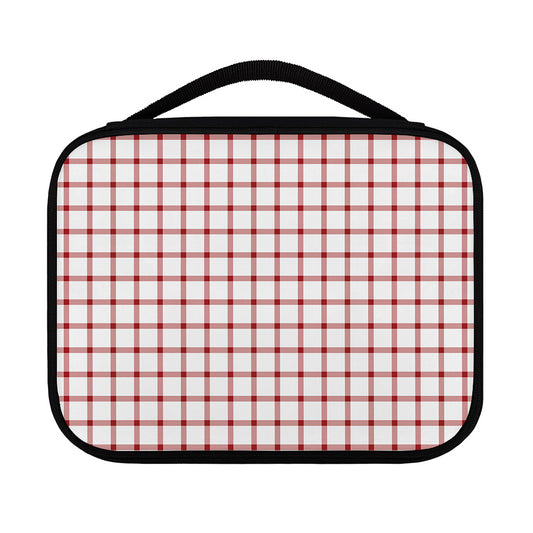 Red And White Tattersall Pattern Print Classic Bible Case