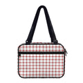 Red And White Tattersall Pattern Print Double Strap Bible Bag