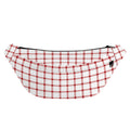 Red And White Tattersall Pattern Print Fanny Pack