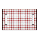 Red And White Tattersall Pattern Print Golf Cart Seat Cover