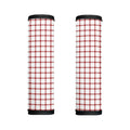 Red And White Tattersall Pattern Print Handle Covers