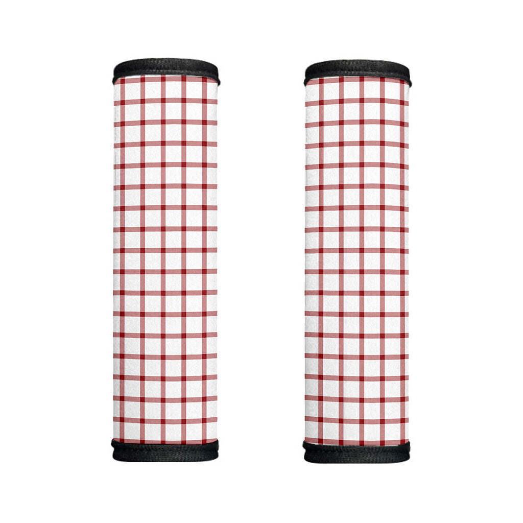 Red And White Tattersall Pattern Print Handle Covers