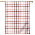 Red And White Tattersall Pattern Print House Flag