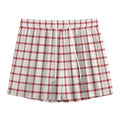 Red And White Tattersall Pattern Print Mesh Shorts