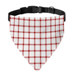 Red And White Tattersall Pattern Print Over The Collar Dog Bandana
