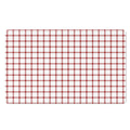Red And White Tattersall Pattern Print Polyester Doormat