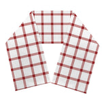 Red And White Tattersall Pattern Print Scarf