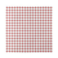 Red And White Tattersall Pattern Print Silk Bandana