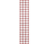 Red And White Tattersall Pattern Print Table Runner