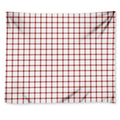 Red And White Tattersall Pattern Print Tapestry