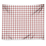 Red And White Tattersall Pattern Print Tapestry