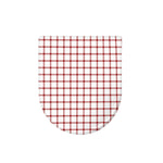 Red And White Tattersall Pattern Print Toilet Lid Cover