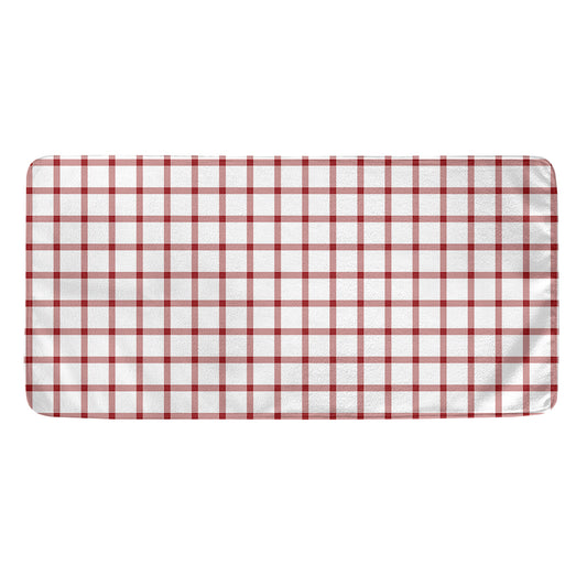 Red And White Tattersall Pattern Print Towel