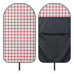 Red And White Tattersall Pattern Print Waterproof Car Seat Cover