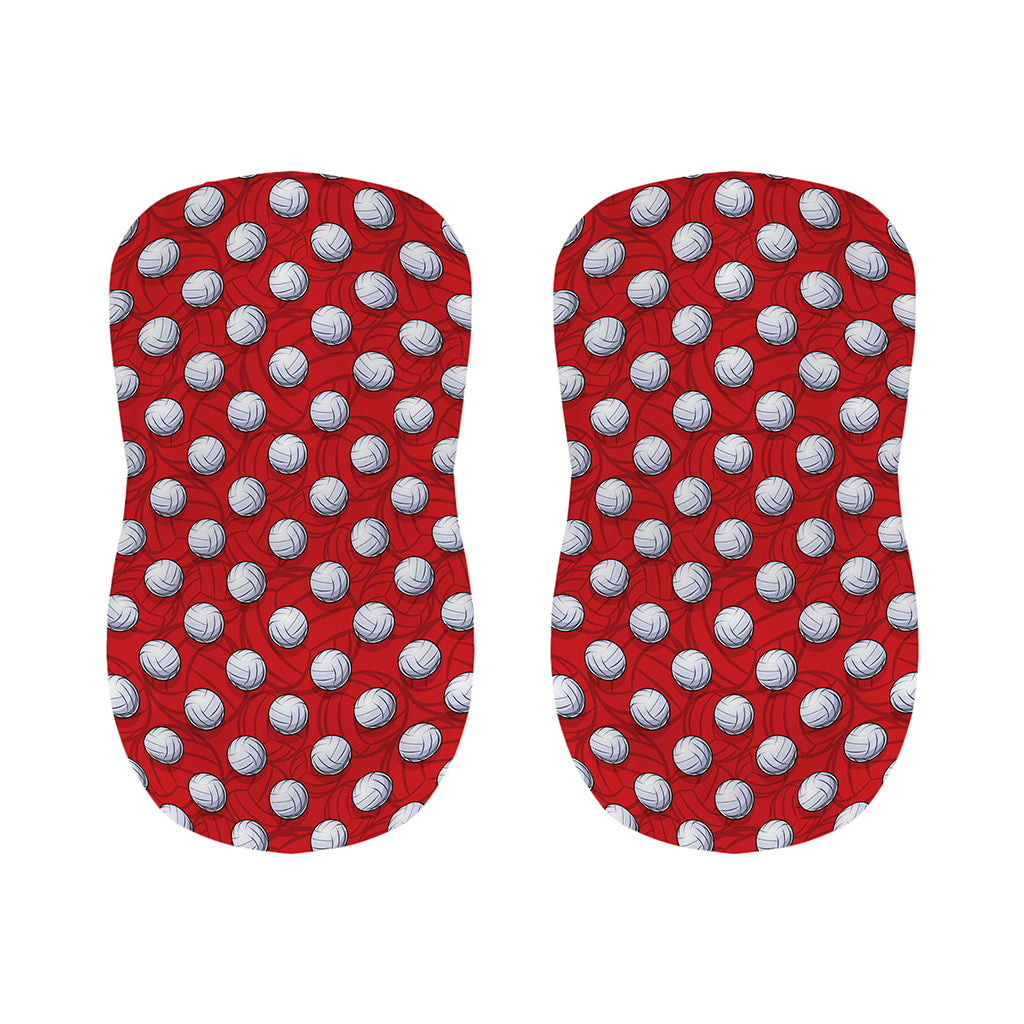 Red And White Volleyball Pattern Print Bar Stool Covers