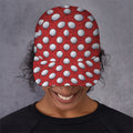 Red And White Volleyball Pattern Print Baseball Cap