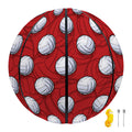 Red And White Volleyball Pattern Print Basketball