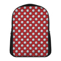 Red And White Volleyball Pattern Print Casual Backpack