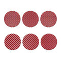 Red And White Volleyball Pattern Print Coaster Set