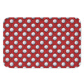 Red And White Volleyball Pattern Print Indoor Door Mat