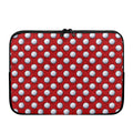 Red And White Volleyball Pattern Print Laptop Sleeve