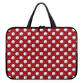 Red And White Volleyball Pattern Print Laptop Sleeve With Handle