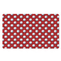 Red And White Volleyball Pattern Print Polyester Doormat