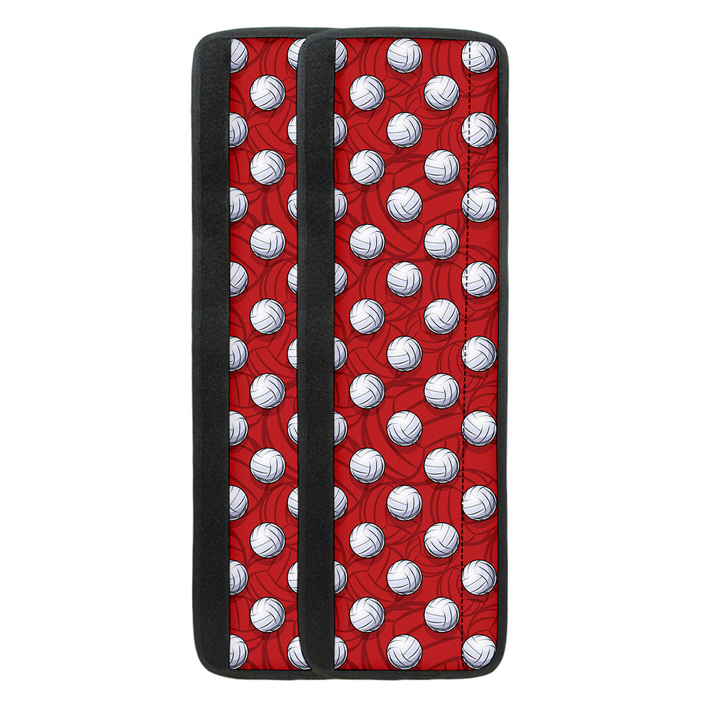 Red And White Volleyball Pattern Print Refrigerator Handle Covers