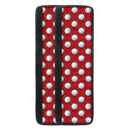 Red And White Volleyball Pattern Print Refrigerator Handle Covers