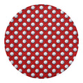 Red And White Volleyball Pattern Print Round Blanket
