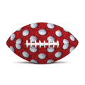 Red And White Volleyball Pattern Print Rugby Ball