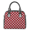 Red And White Volleyball Pattern Print Shoulder Handbag