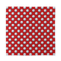 Red And White Volleyball Pattern Print Silk Bandana