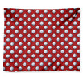 Red And White Volleyball Pattern Print Tapestry