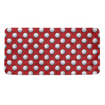 Red And White Volleyball Pattern Print Towel