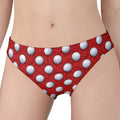 Red And White Volleyball Pattern Print Women's Panties