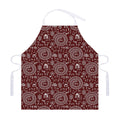 Red And White Warli Tribal Print Adjustable Apron