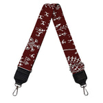 Red And White Warli Tribal Print Bag Strap