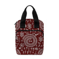 Red And White Warli Tribal Print Bible Tote Bag